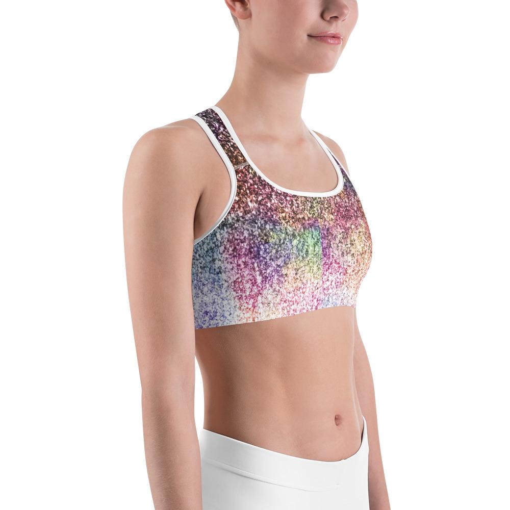Colorful Sparkles Sports Bra Gearbunch