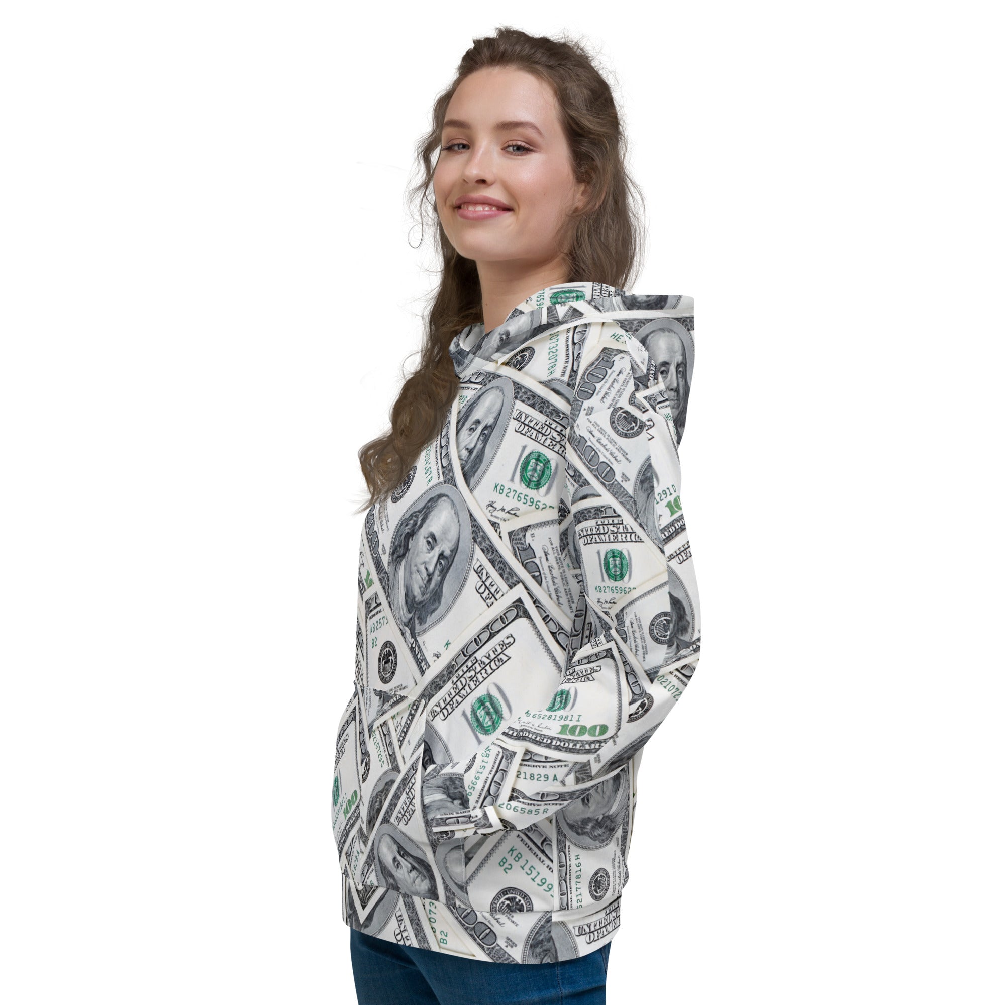 100 Dollar Bills Unisex Hoodie | GearBunch