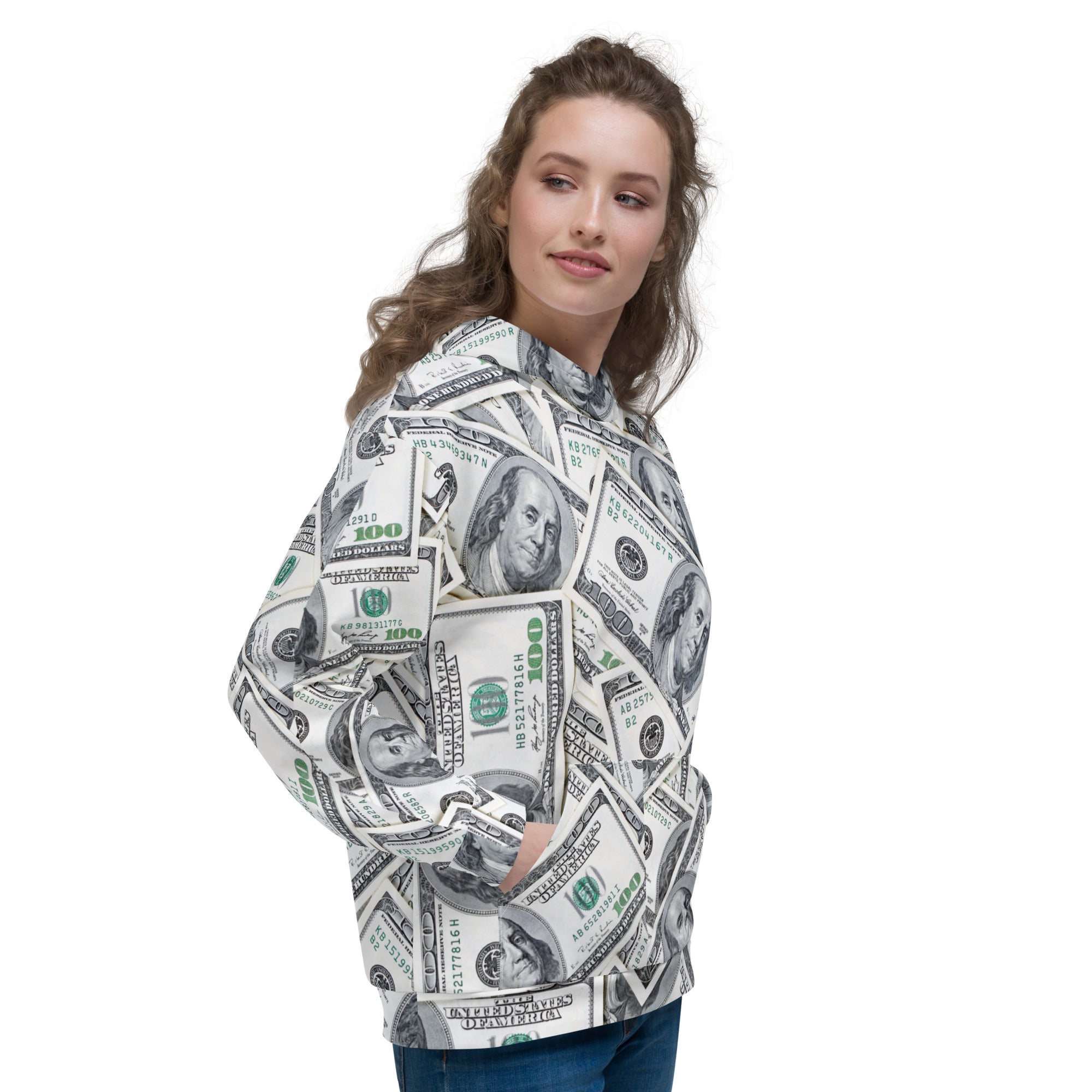 100 Dollar Bills Unisex Hoodie | GearBunch