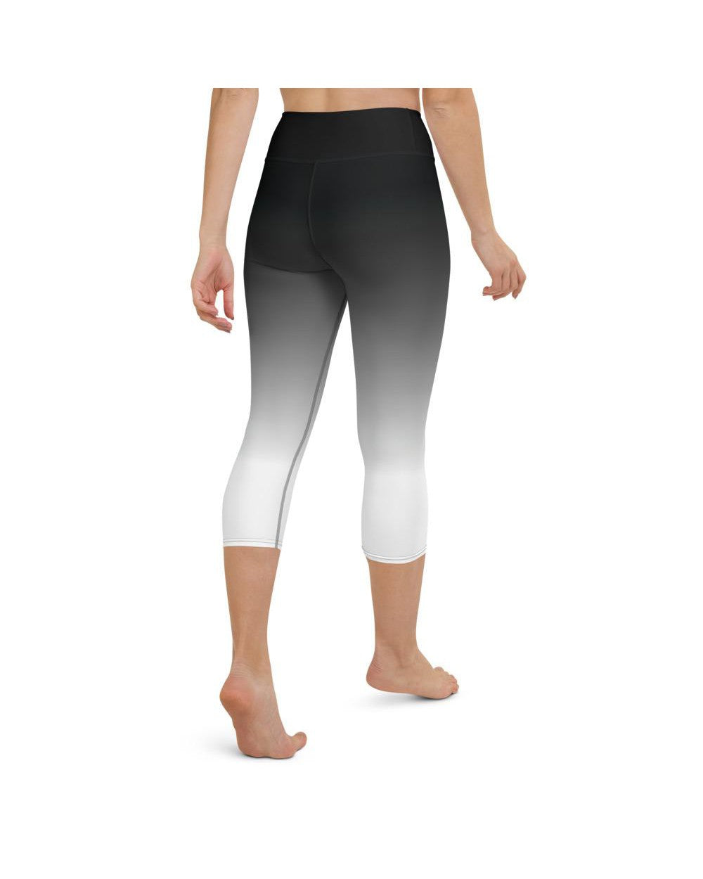 Ombre Black to White Yoga Capris Gearbunch