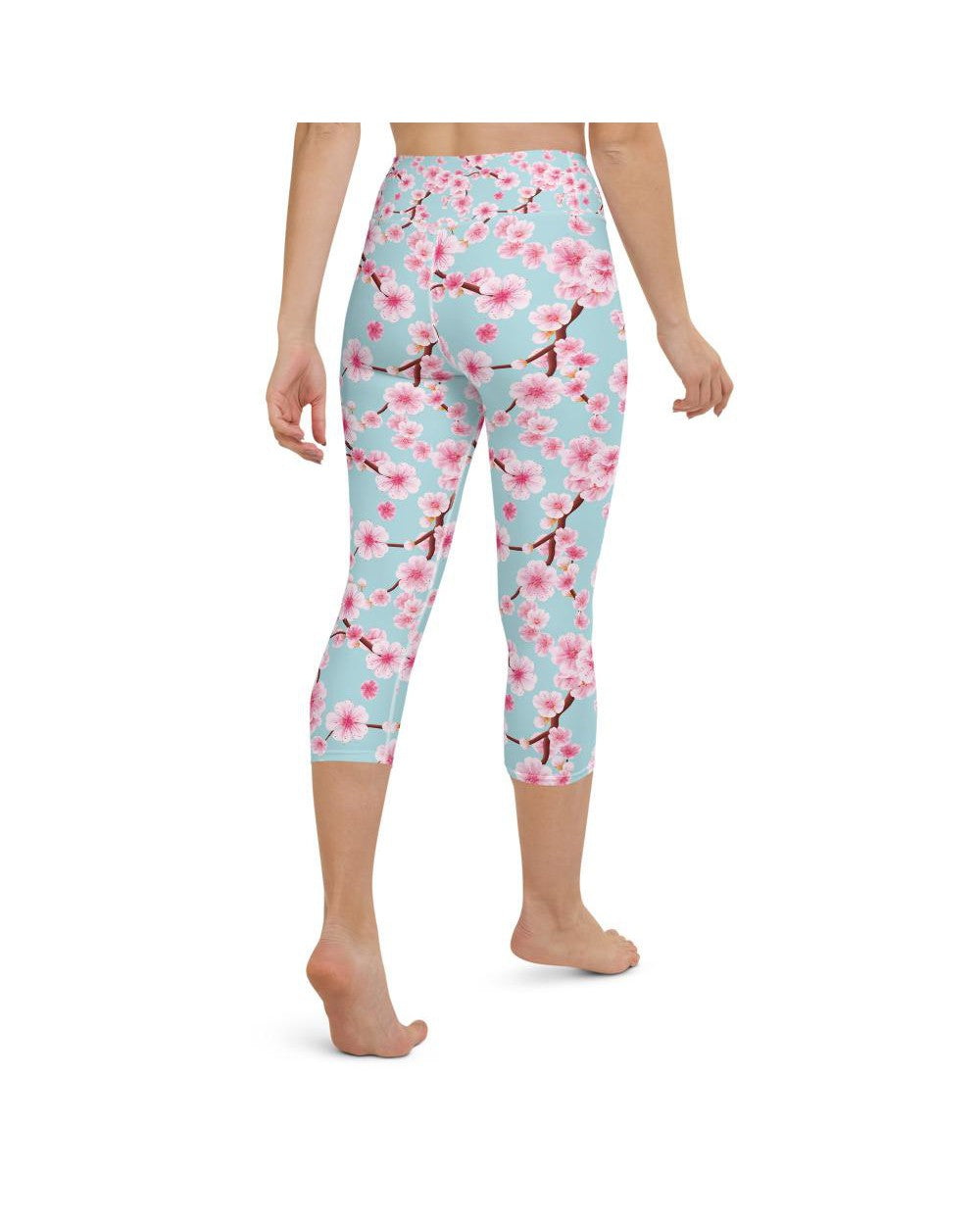 Japanese Cherry Blossom Yoga Capris Gearbunch