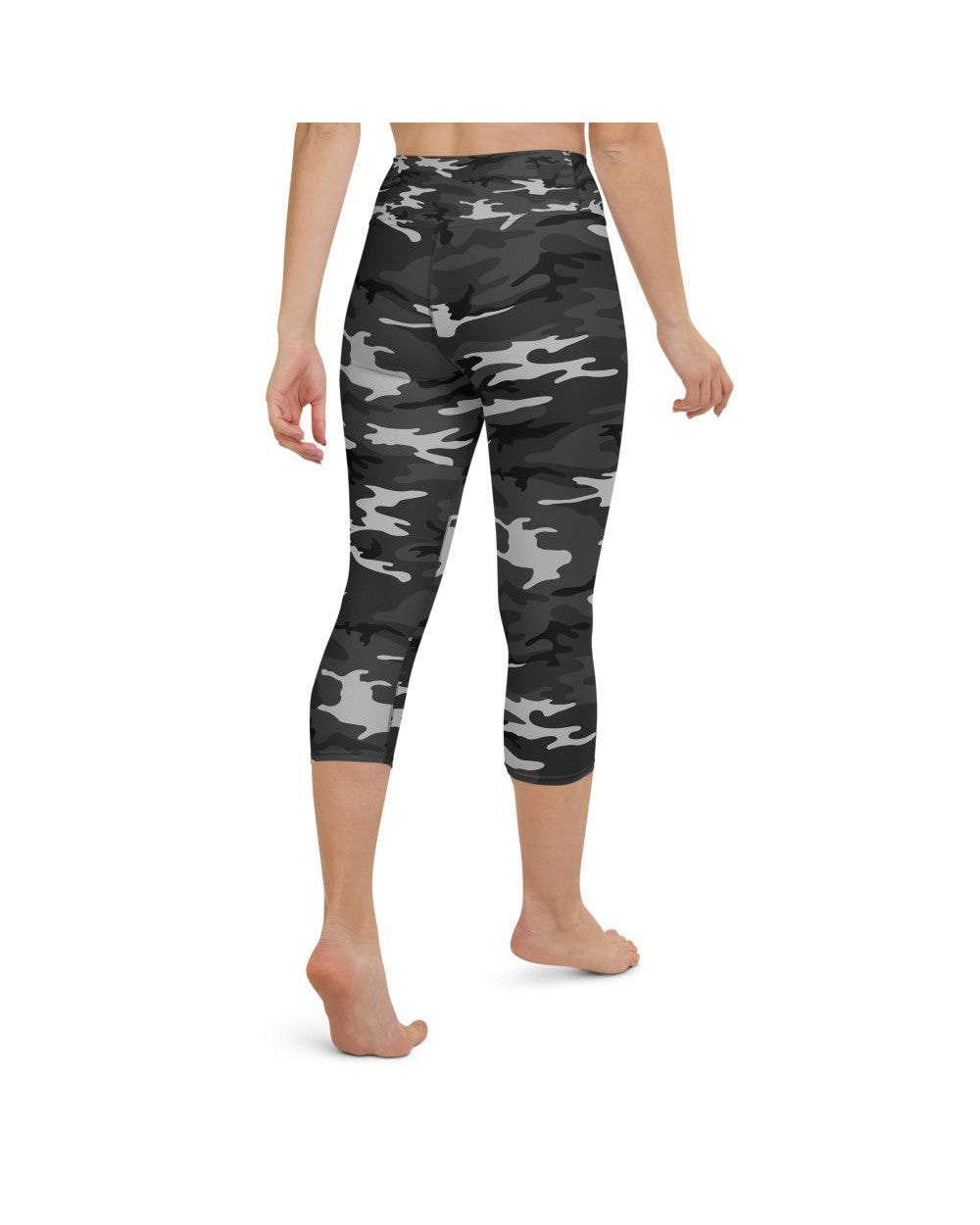 Dark Grey Camo Yoga Capris Gearbunch