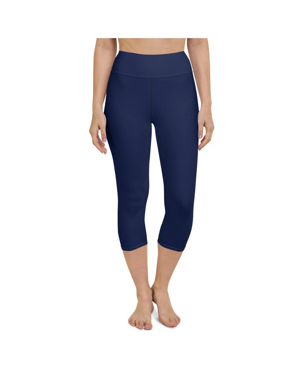Solid Ocean Blue Yoga Capris Gearbunch