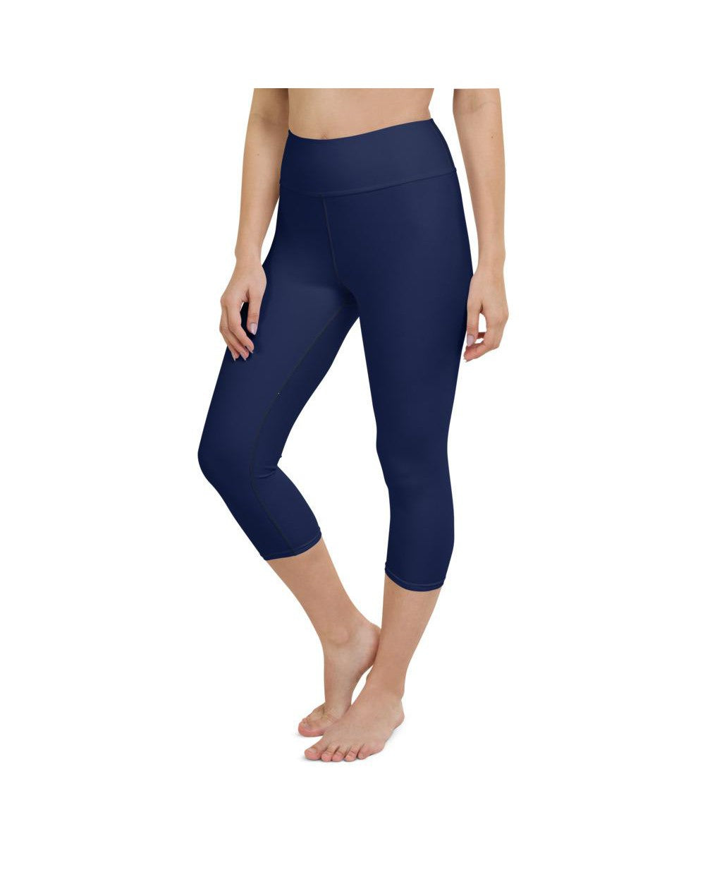 Solid Ocean Blue Yoga Capris Gearbunch