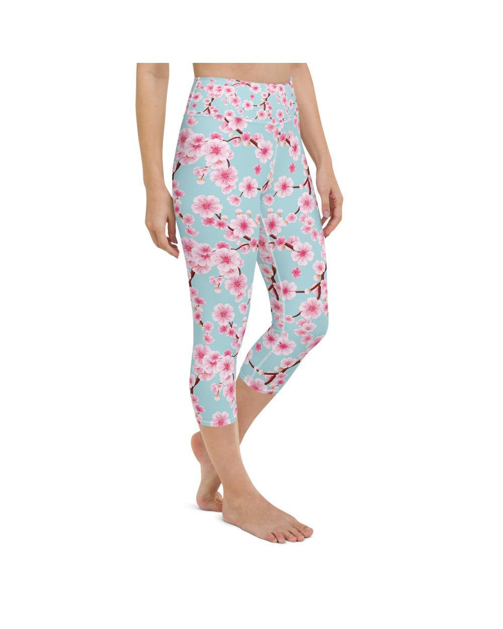 Japanese Cherry Blossom Yoga Capris Gearbunch