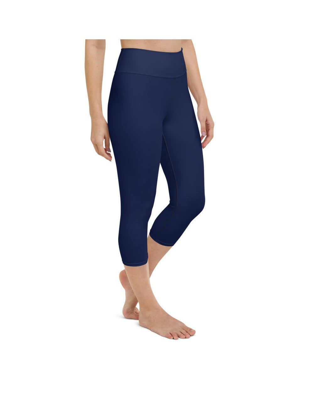 Solid Ocean Blue Yoga Capris Gearbunch
