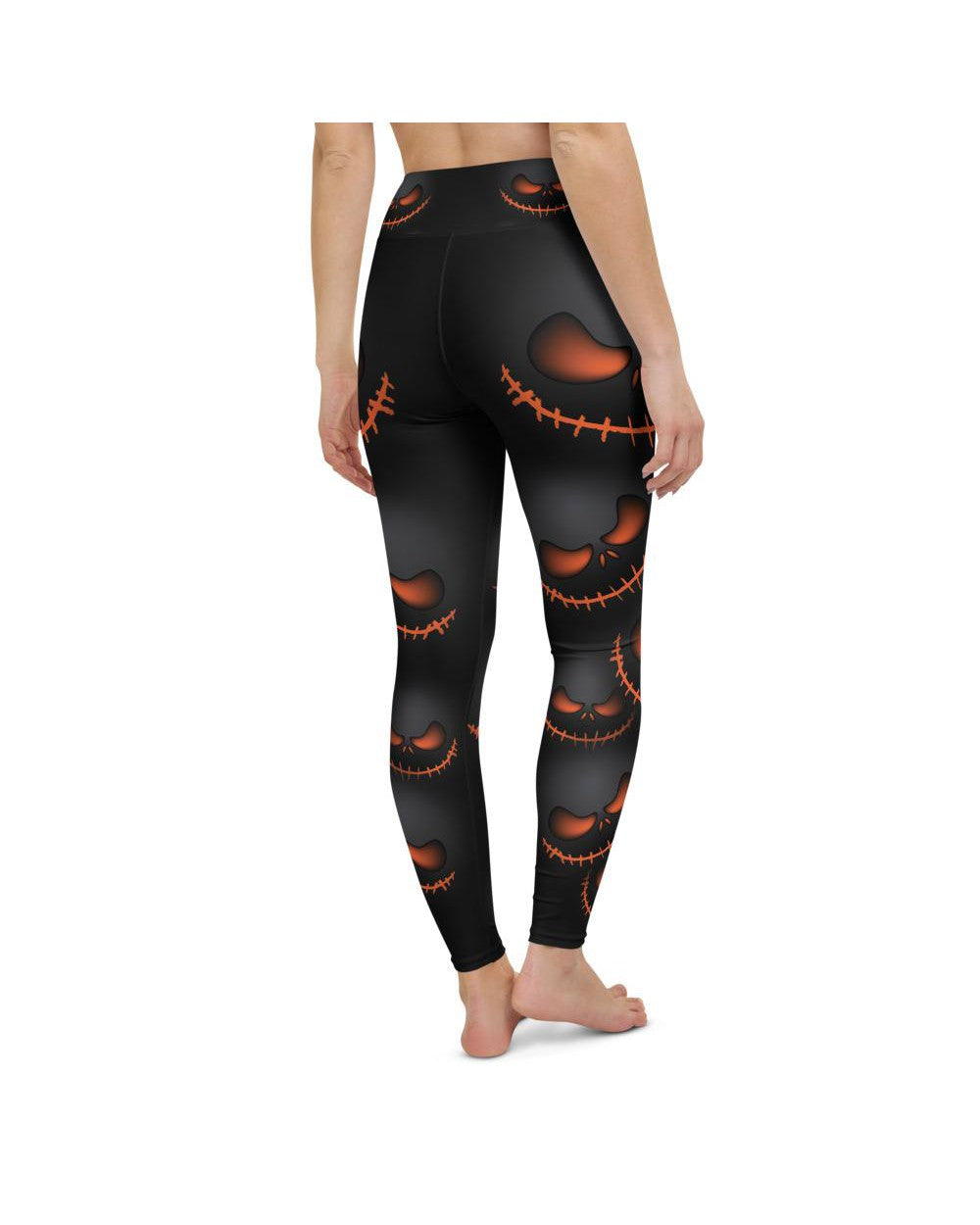 Halloween Evil Pumpkin Grin Yoga Pants Gearbunch