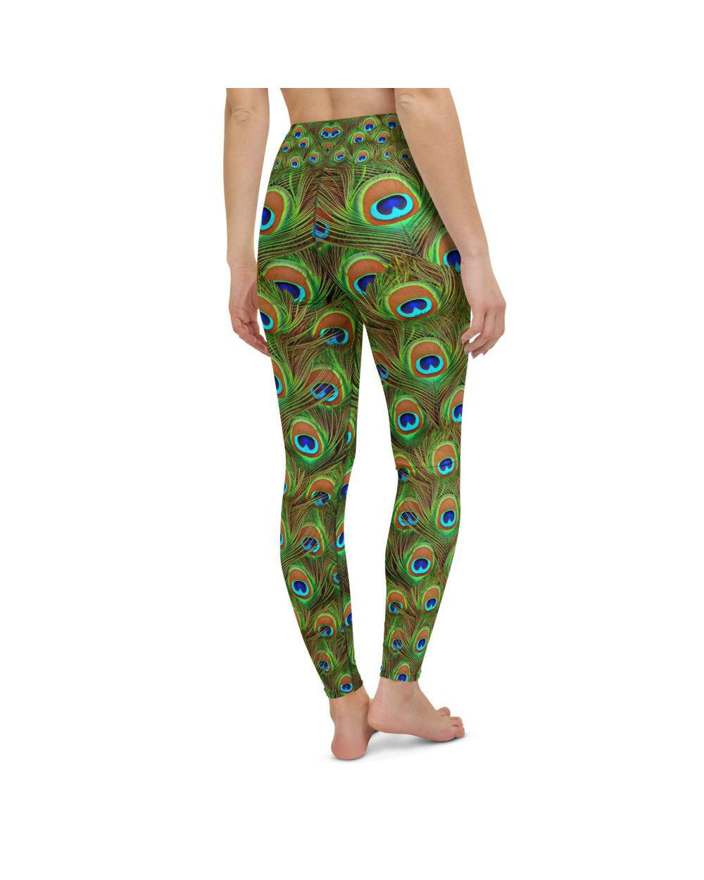 Peacock Feathered Yoga Pants Gearbunch