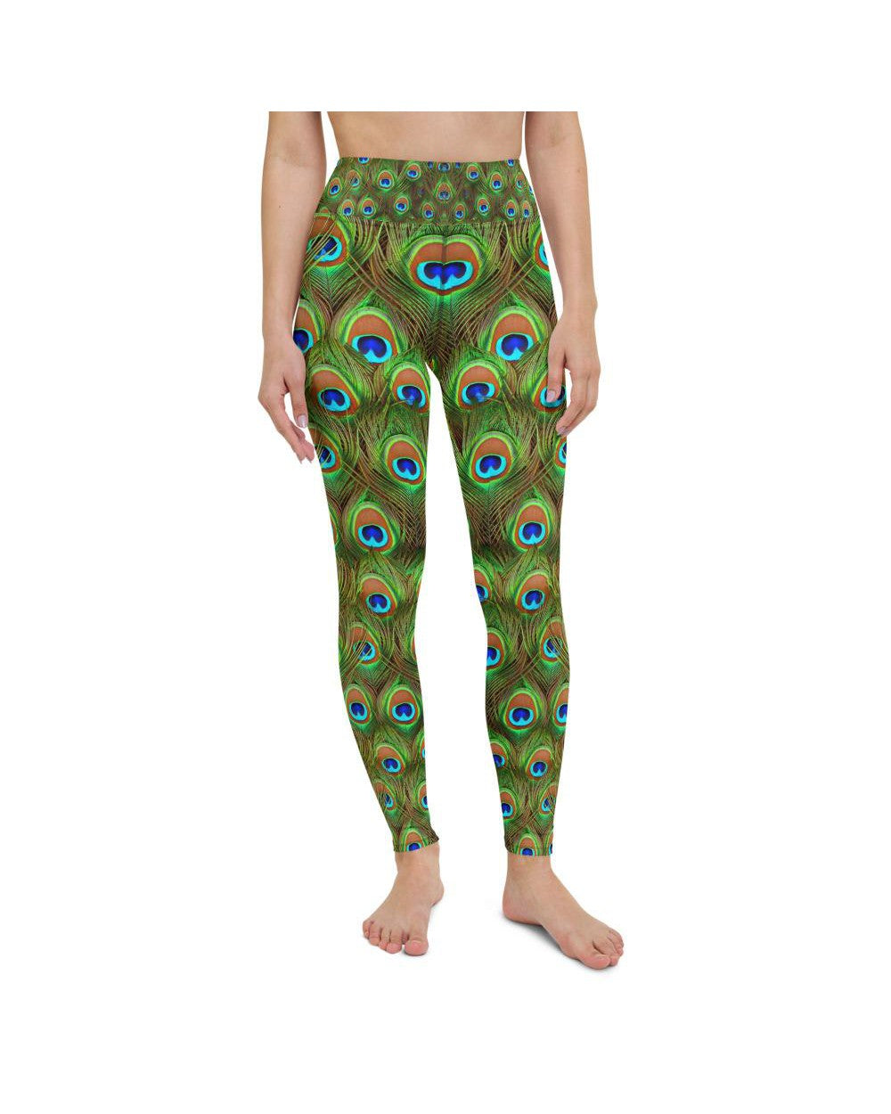 Peacock Feathered Yoga Pants Gearbunch