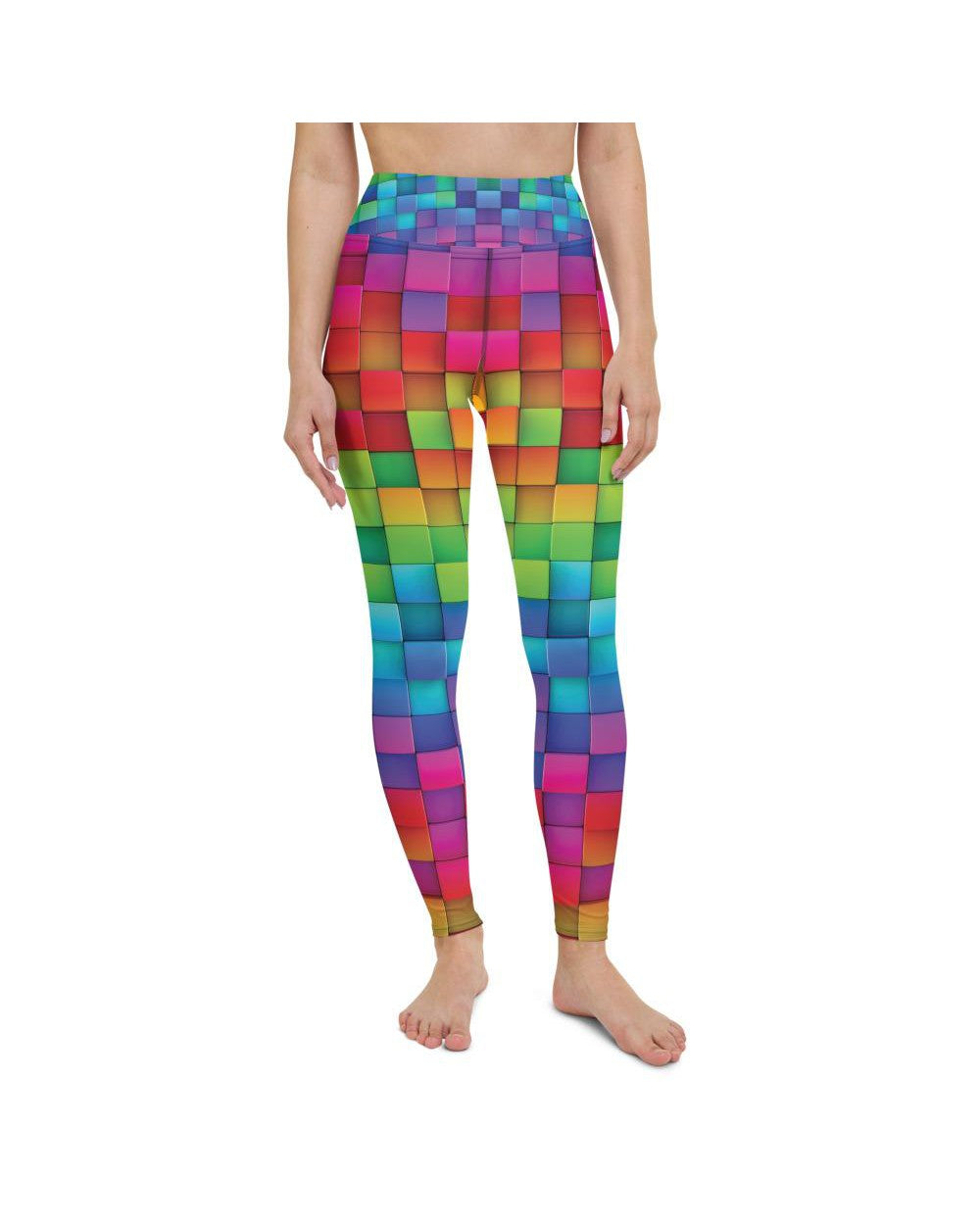 Rainbow Blocks Yoga Pants | GearBunch