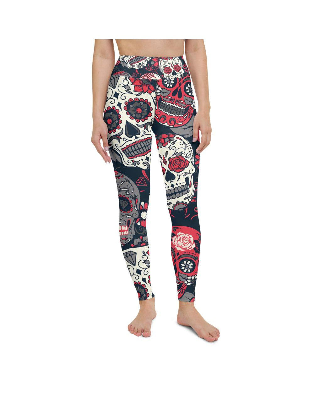 Pink Sugar Skull Yoga Pants Gearbunch