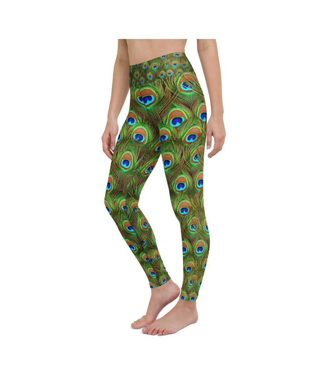 Peacock Feathered Yoga Pants Gearbunch