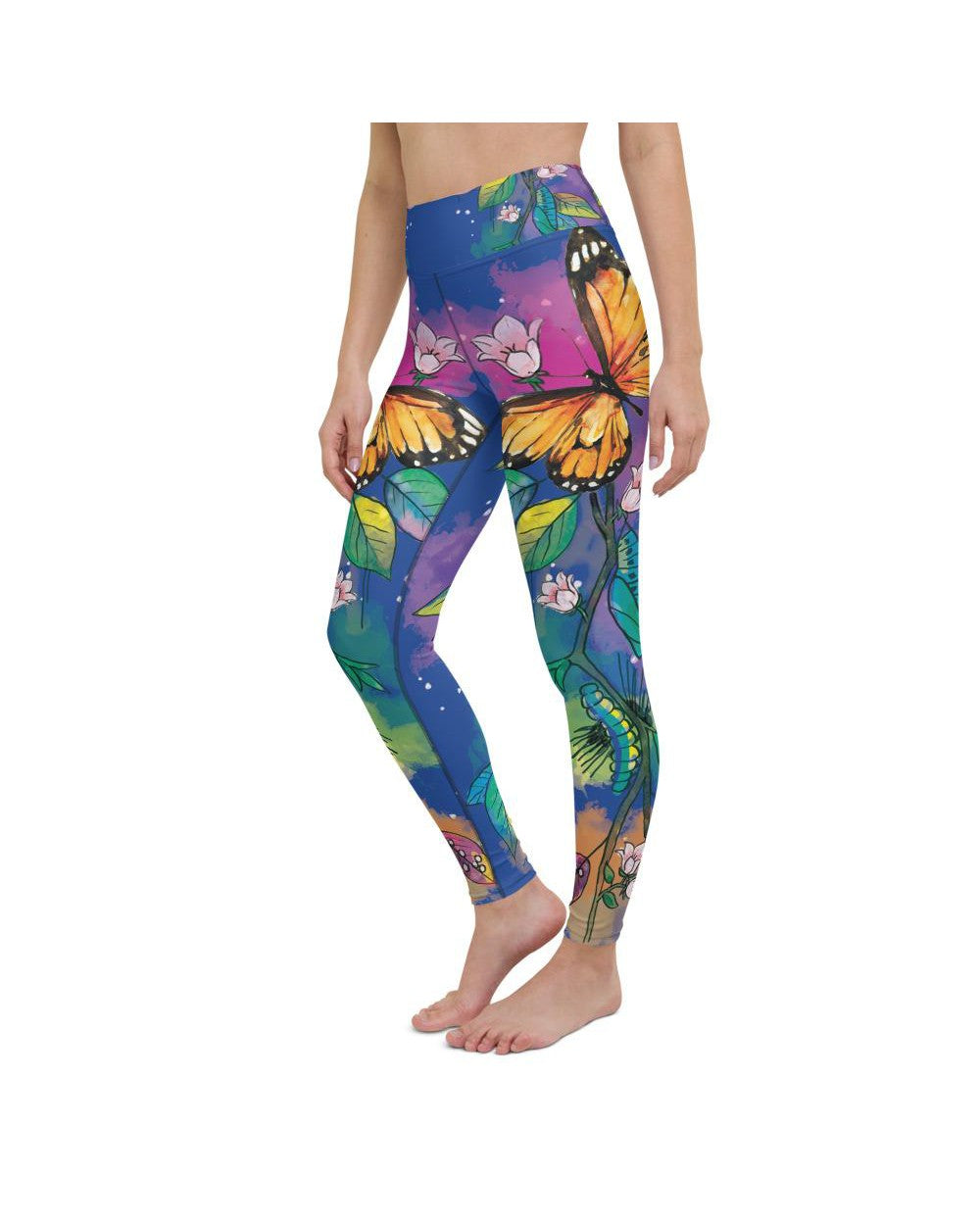 Blue Metamorphosis Yoga Pants Gearbunch