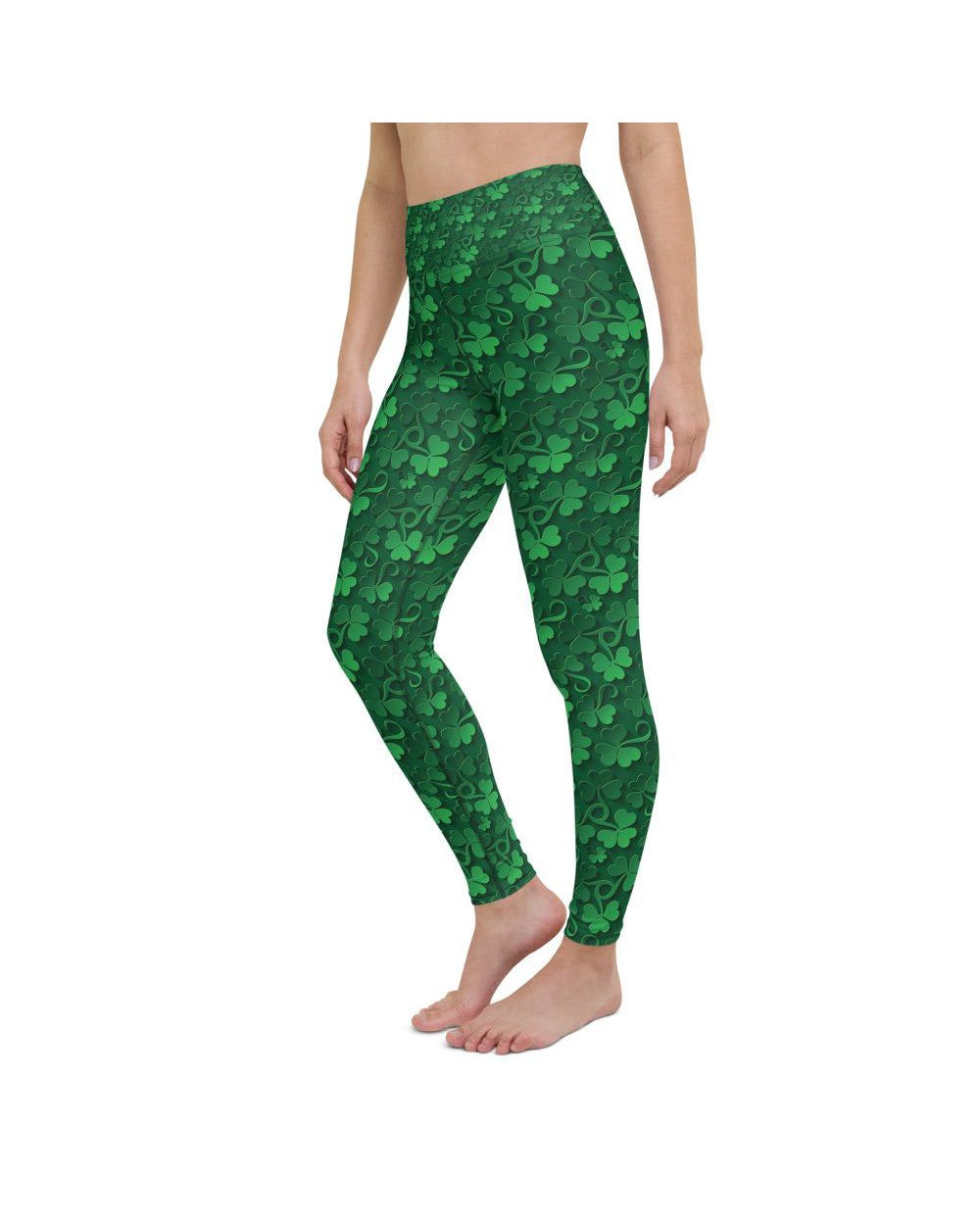 Irish 3D Shamrocks Yoga Pants Gearbunch
