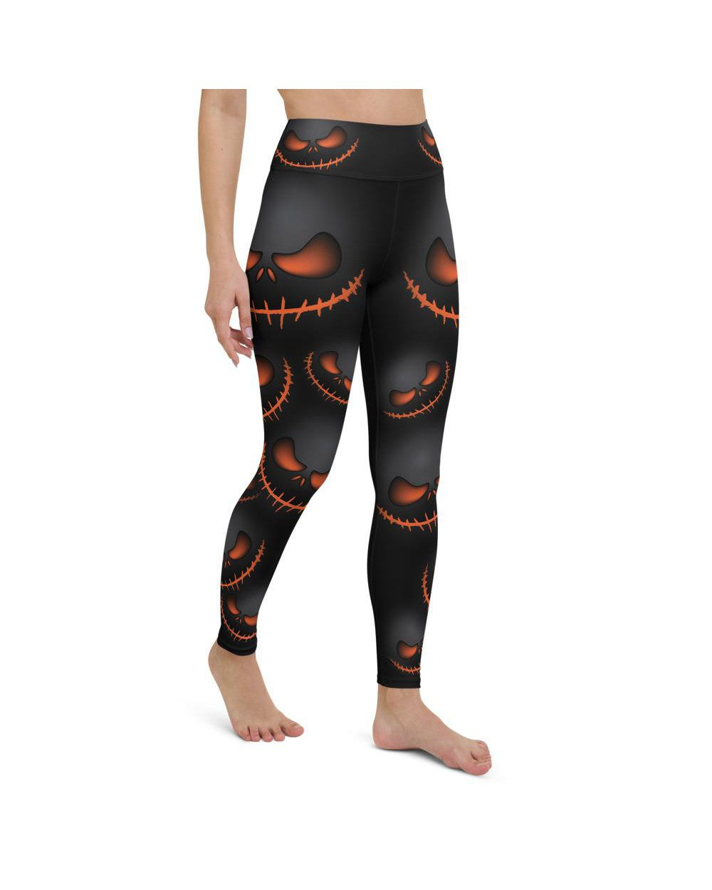 Halloween Evil Pumpkin Grin Yoga Pants Gearbunch
