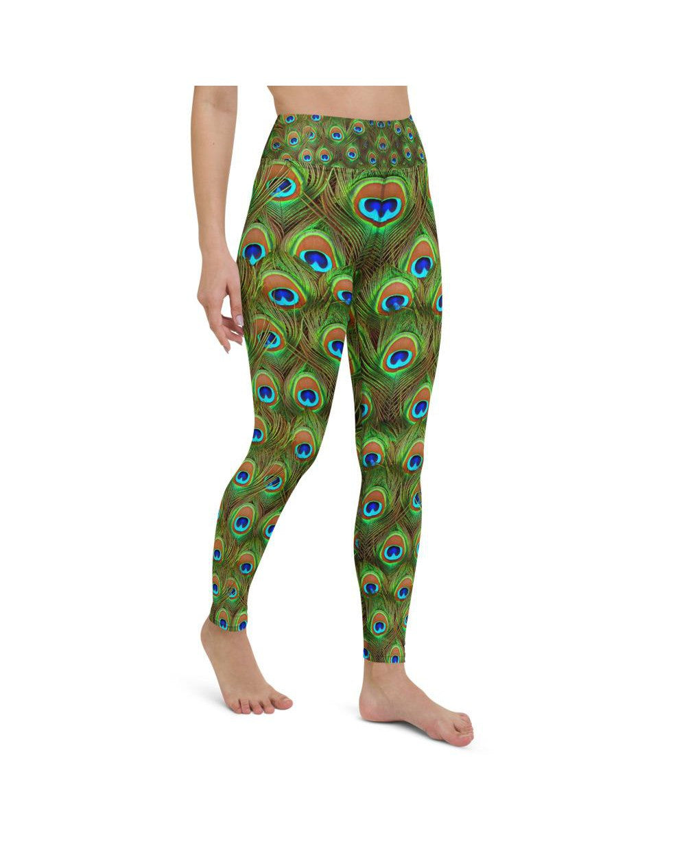 Peacock Feathered Yoga Pants Gearbunch