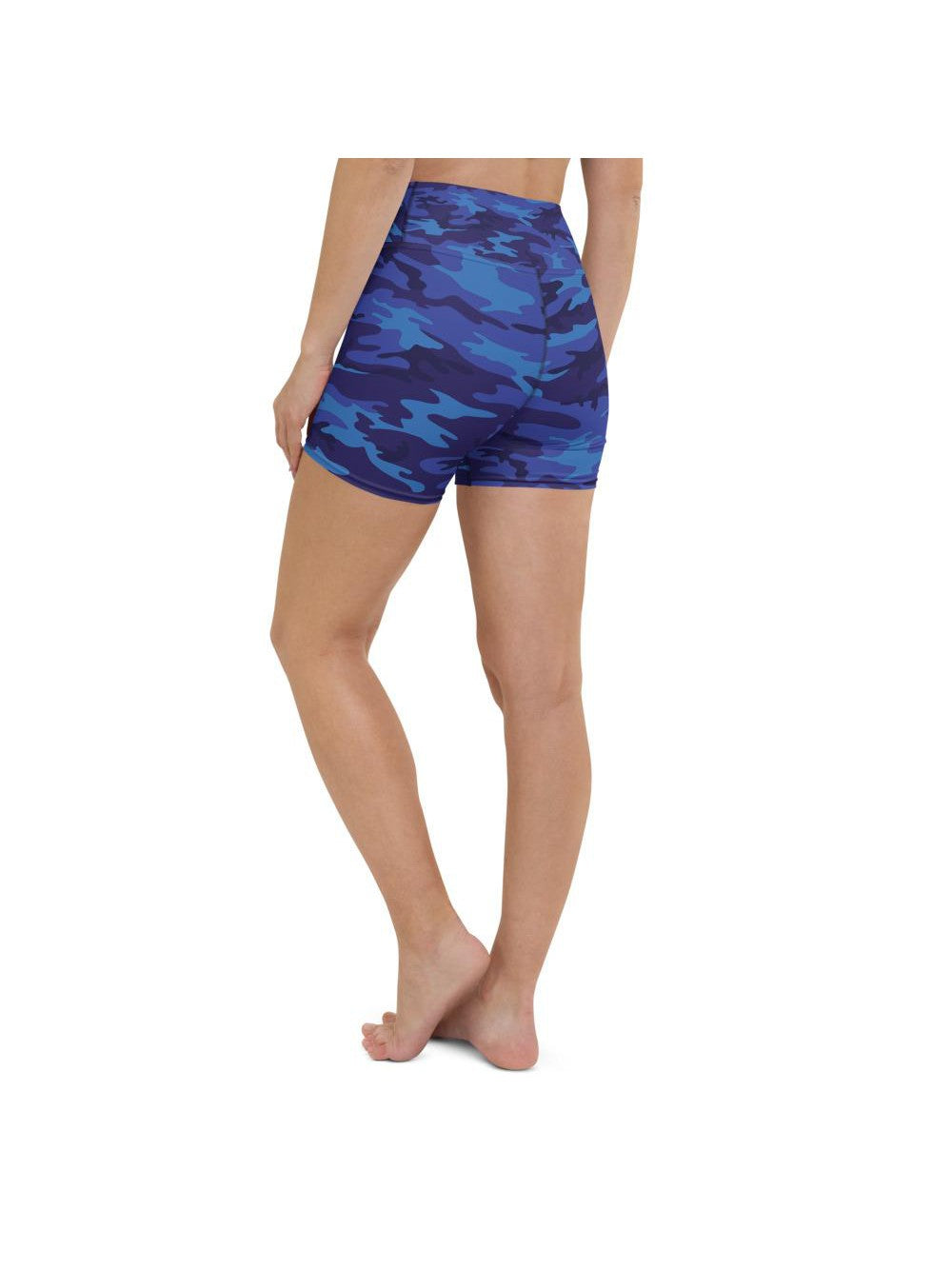 Blue Camo Yoga Shorts Gearbunch