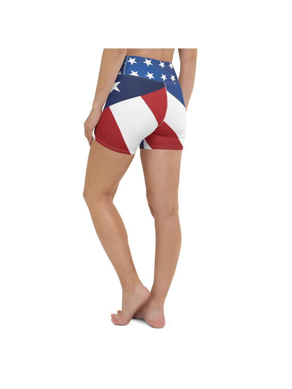 American Flag Yoga Shorts Gearbunch