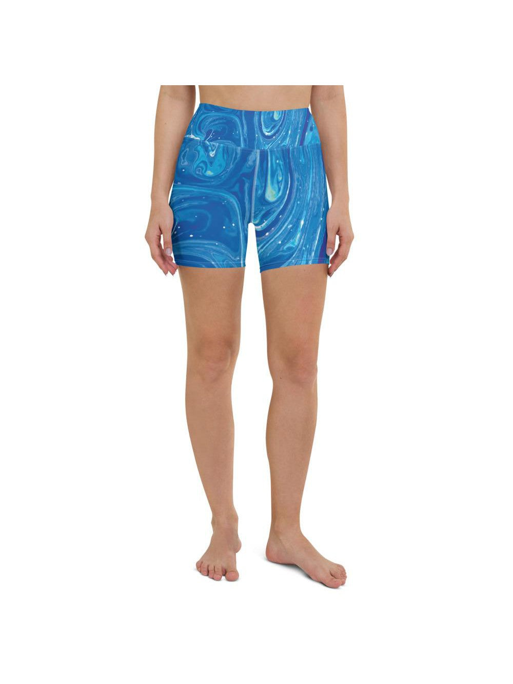 Gearbunch Blue Swirl Yoga Shorts
