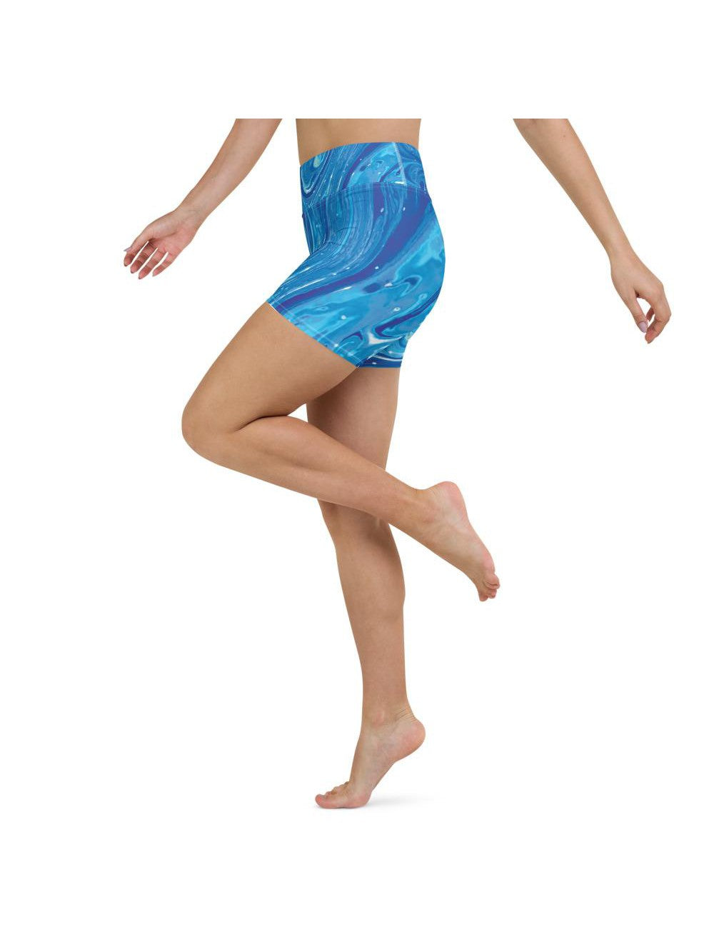 Gearbunch Blue Swirl Yoga Shorts