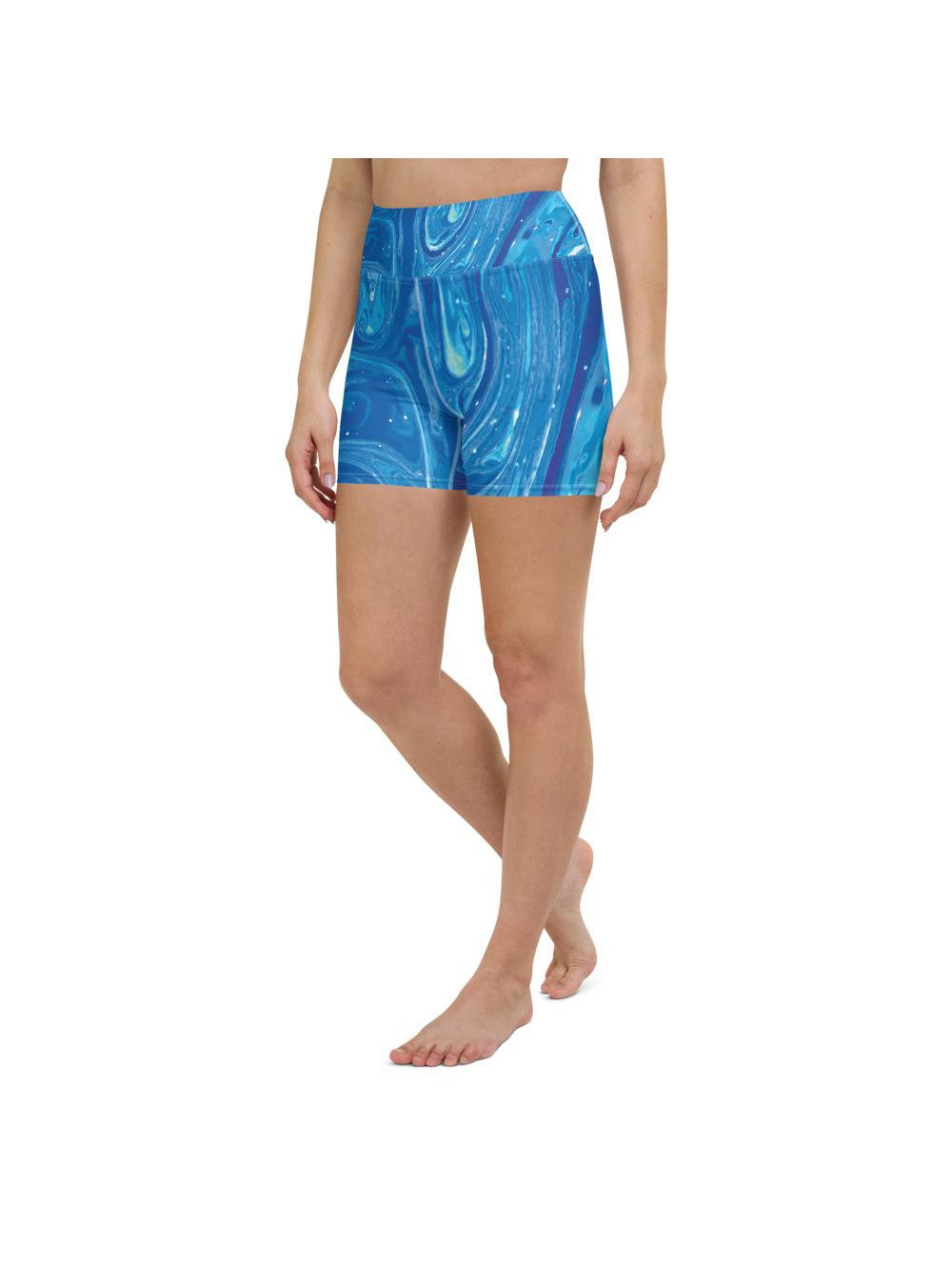 Gearbunch Blue Swirl Yoga Shorts