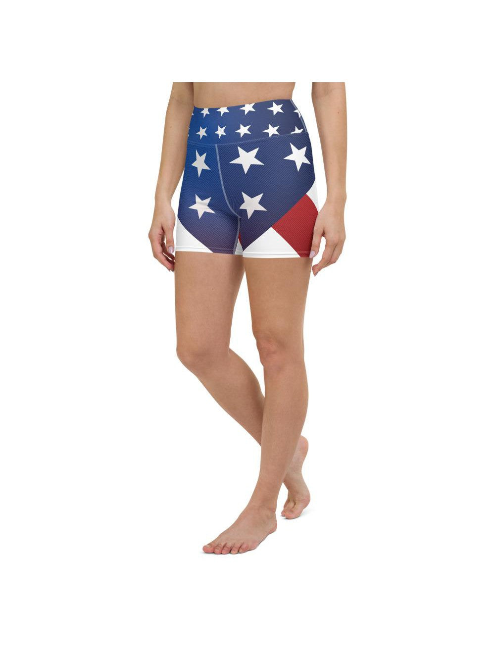 American Flag Yoga Shorts Gearbunch