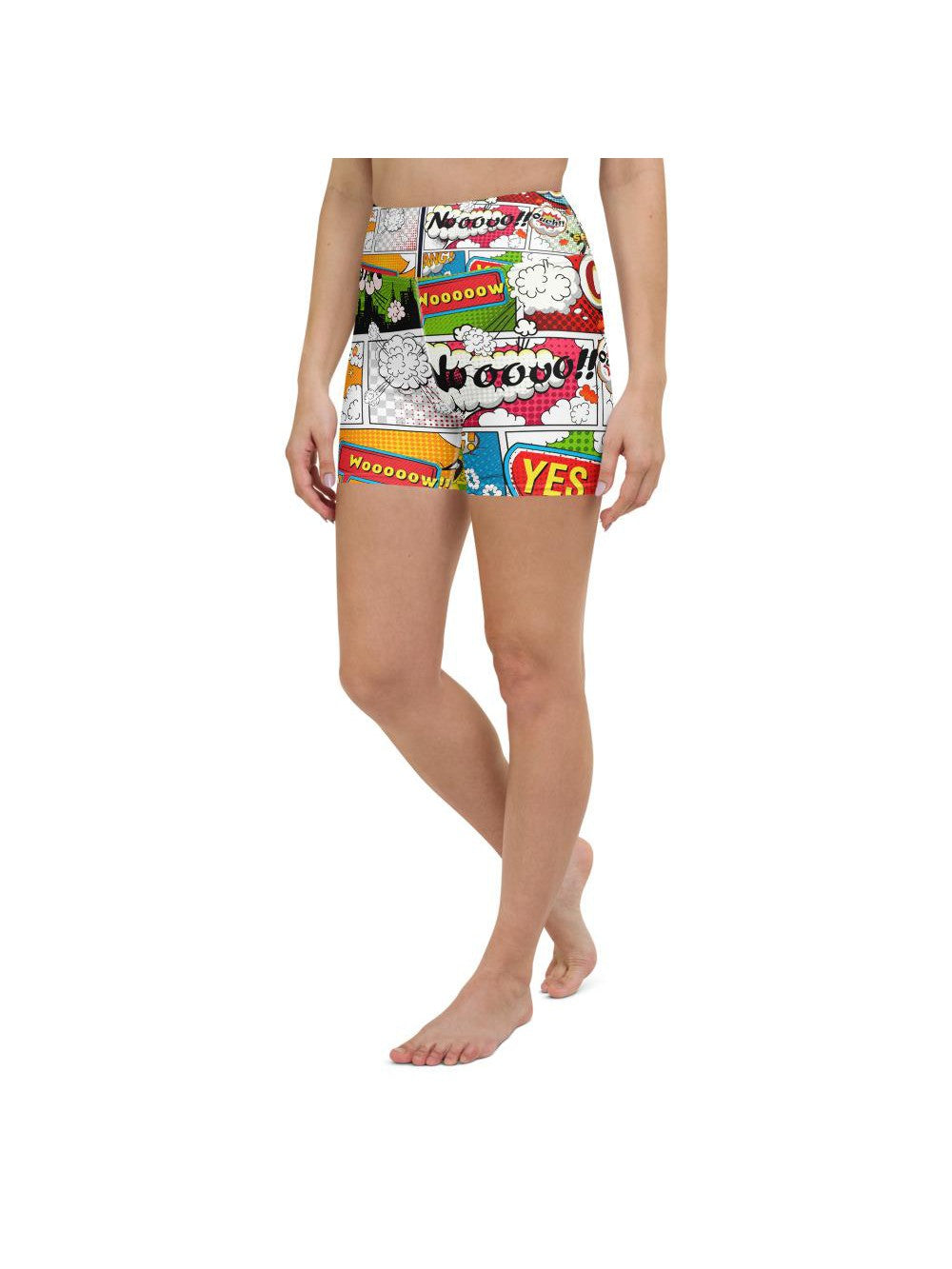 Comic Book Super Hero Yoga Shorts Gearbunch