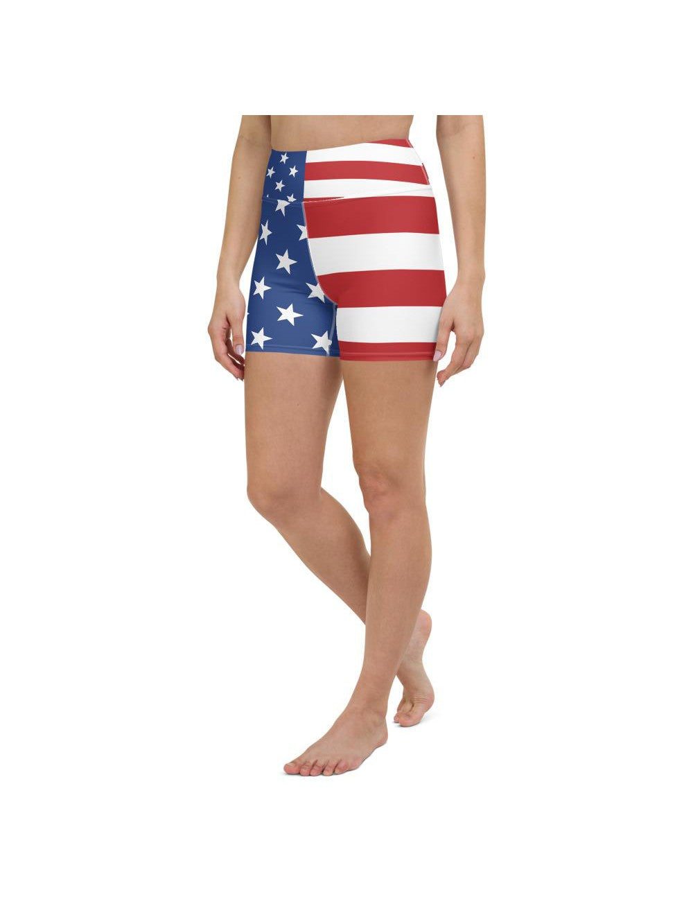 USA Stars & Stripes Yoga Shorts Gearbunch