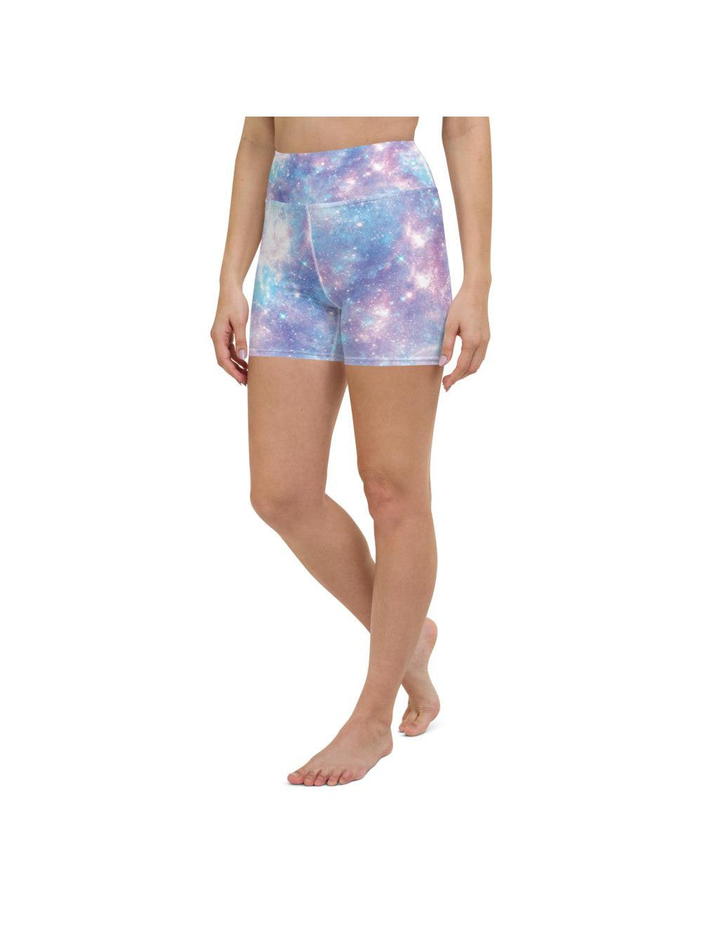 Pastel Galaxy Yoga Shorts Gearbunch