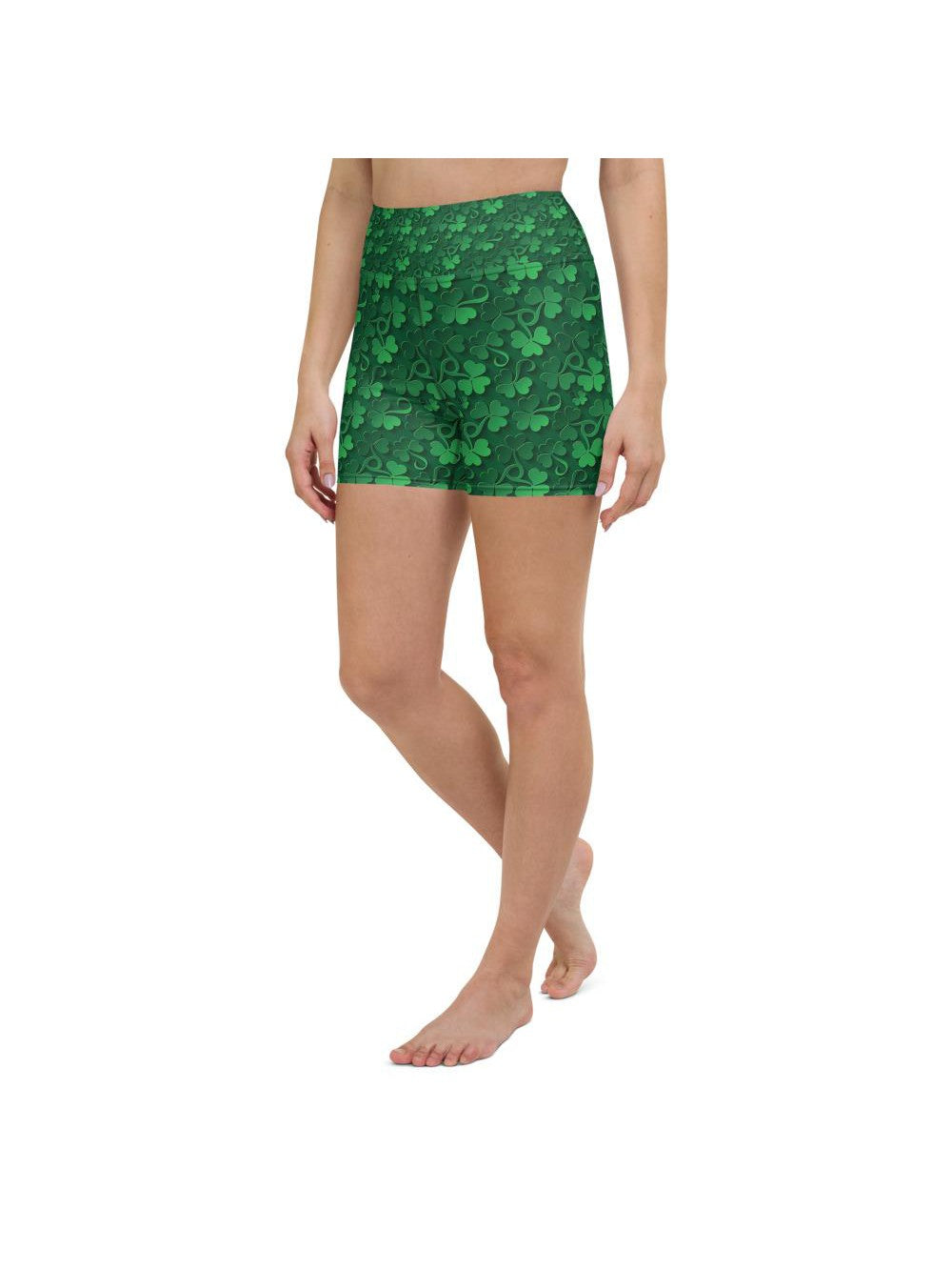 Irish 3D Shamrock Yoga Shorts Gearbunch