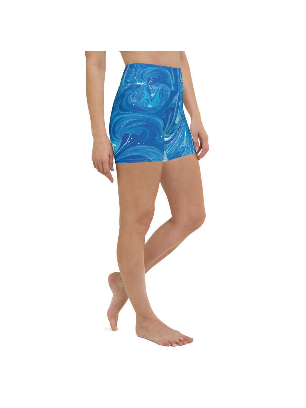 Gearbunch Blue Swirl Yoga Shorts