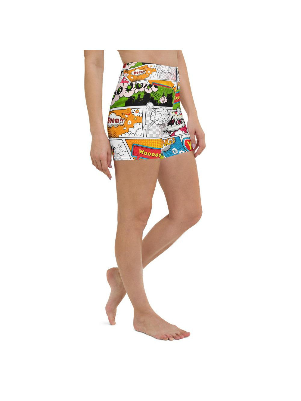 Comic Book Super Hero Yoga Shorts Gearbunch