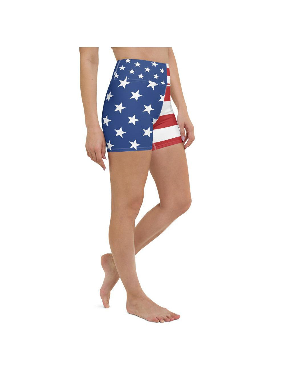USA Stars & Stripes Yoga Shorts Gearbunch