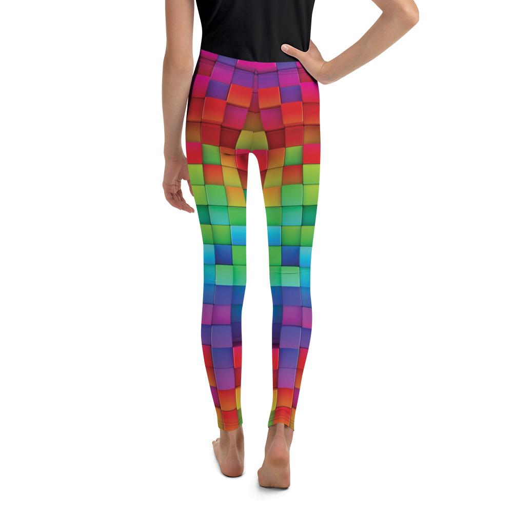 Rainbow Blocks Youth Leggings | GearBunch
