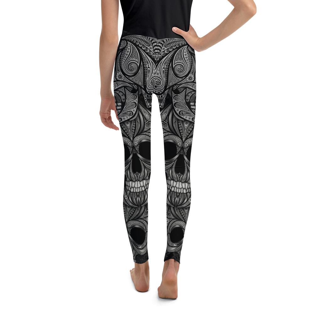 Ornamental Skull Youth Leggings Gearbunch