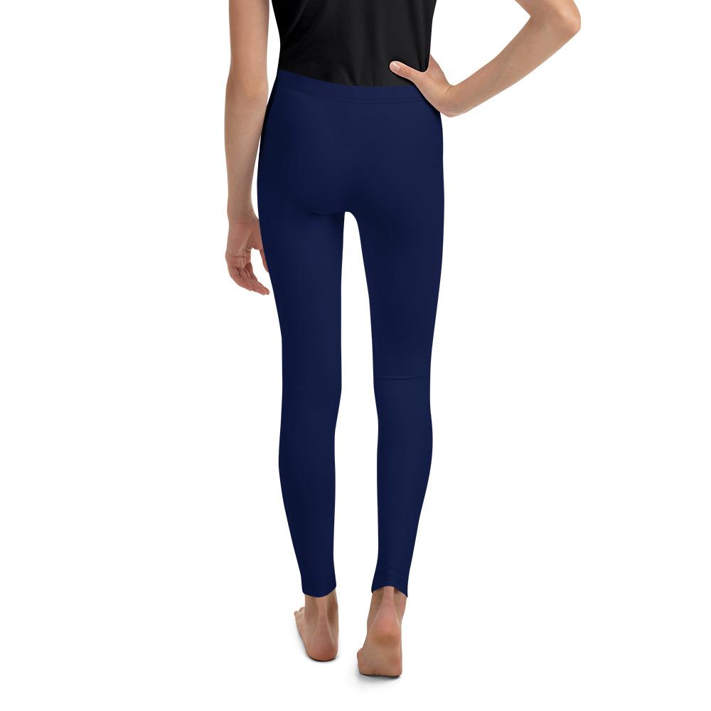 Solid Ocean Blue Youth Leggings Gearbunch