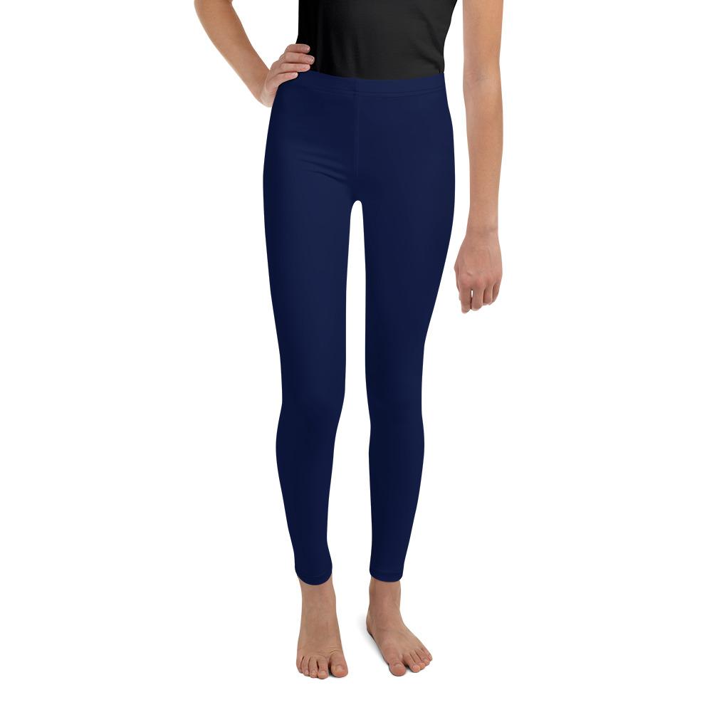 Solid Ocean Blue Youth Leggings Gearbunch