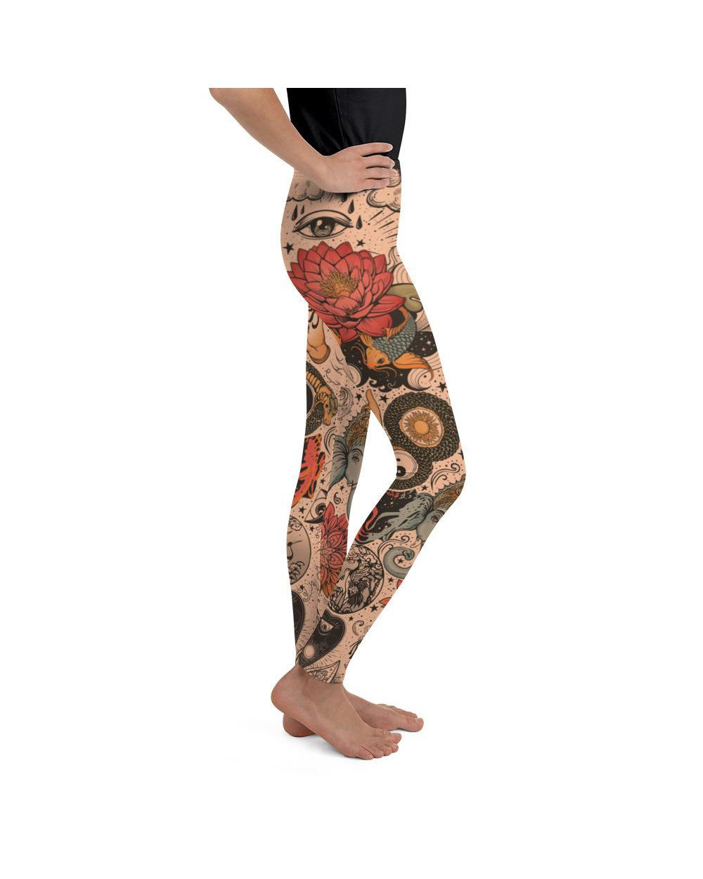 Tattooed Lotus Youth Leggings Gearbunch