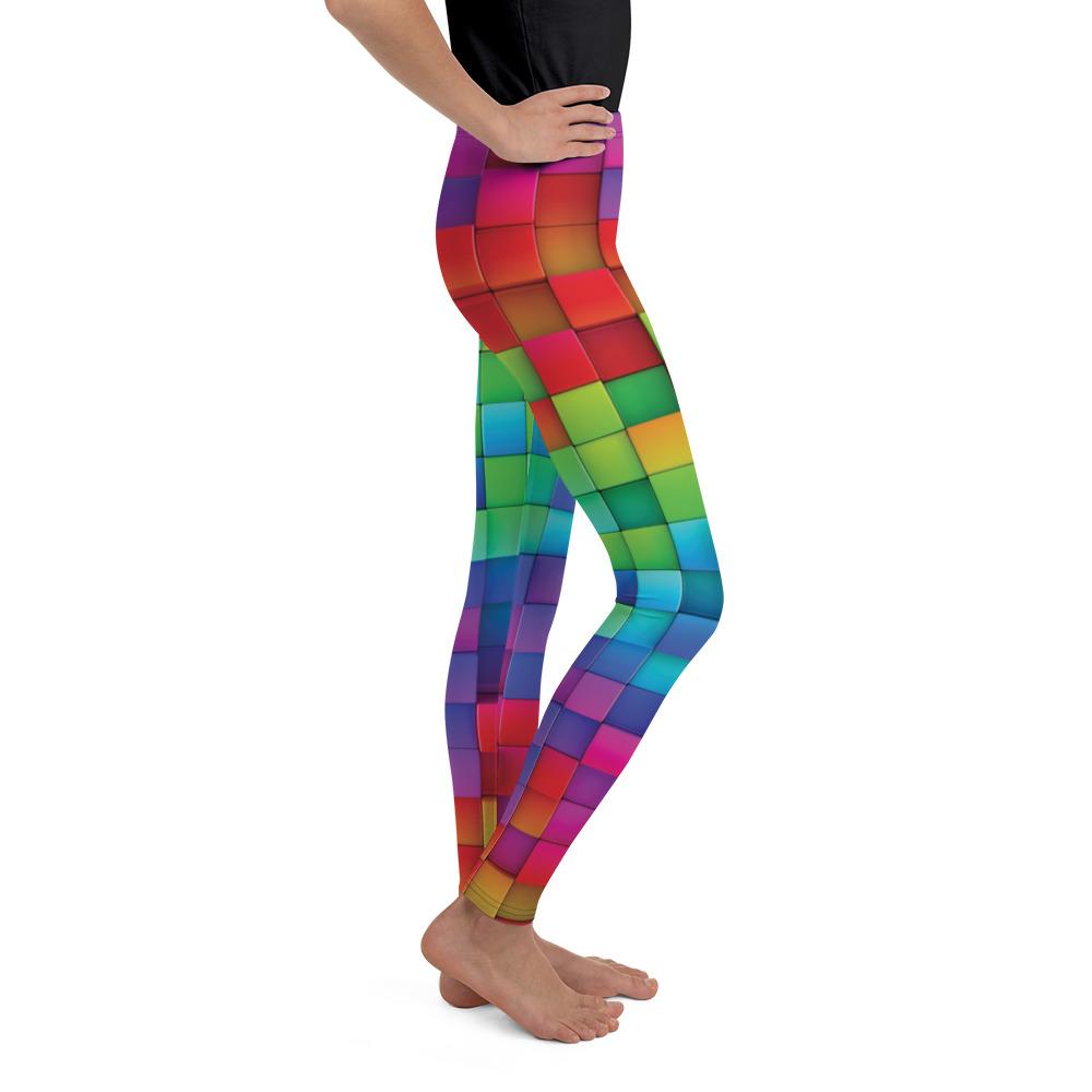 Rainbow Blocks Youth Leggings | GearBunch