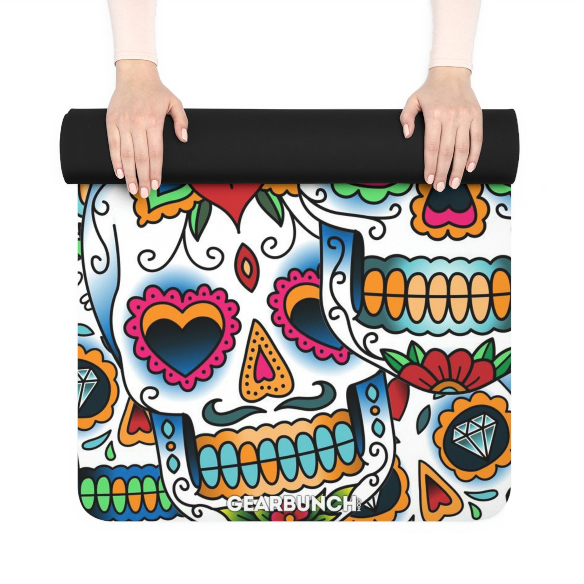 GearBunch Sugar Skull Colorful Dead Yoga Mat