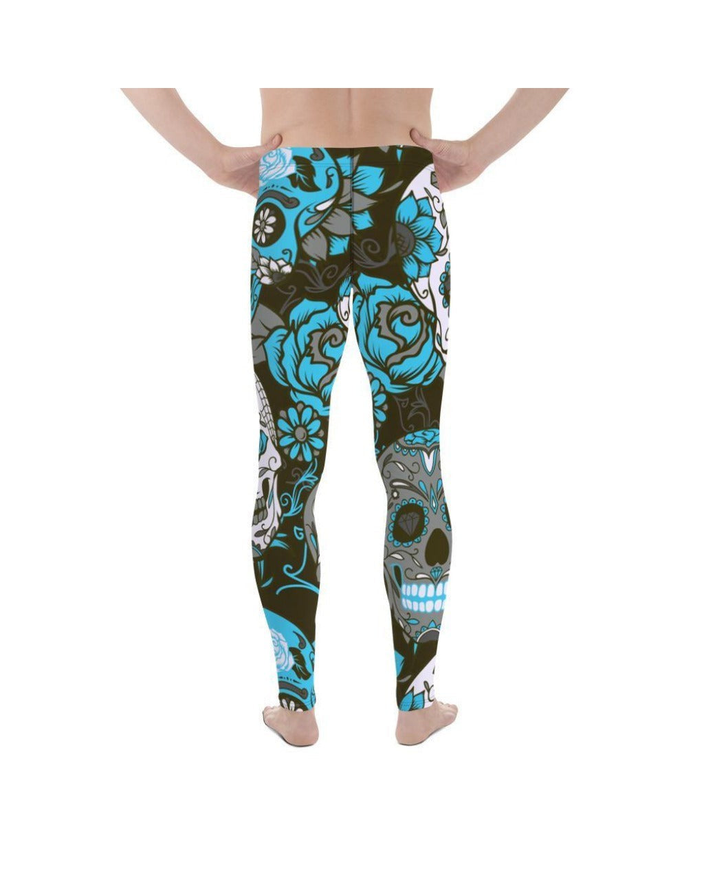 Gearbunch - Sky Blue Sugar Skull  Meggings