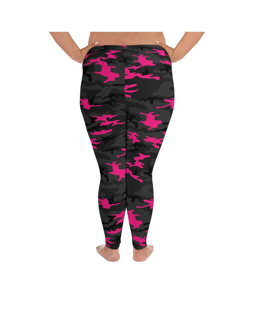 Dark Pink Camo Plus Size Leggings | GearBunch