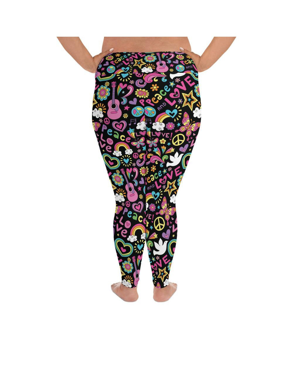 Peace and Love Plus Size Leggings | GearBunch