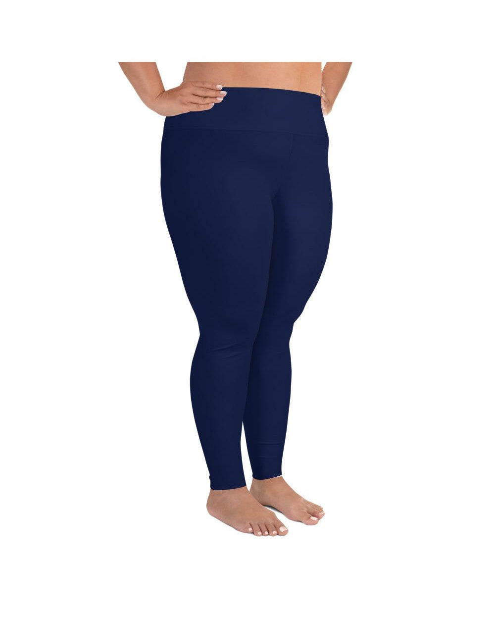 Solid Ocean Blue Plus Size Leggings