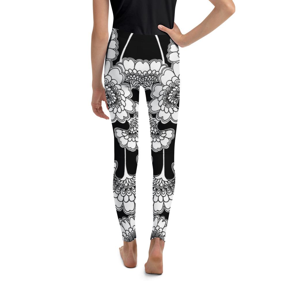Japanese Floral Youth Leggings Gearbunch