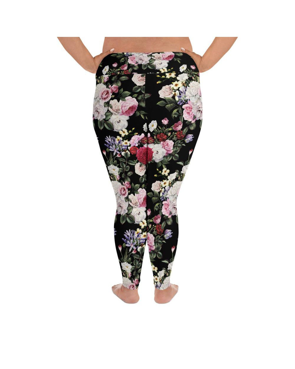 Colorful Roses Plus Size Leggings | GearBunch