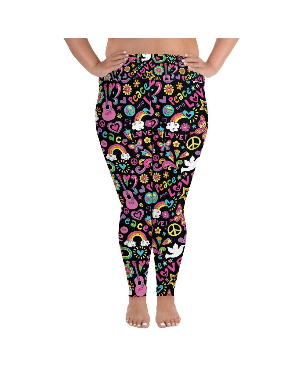 Peace and Love Plus Size Leggings | GearBunch