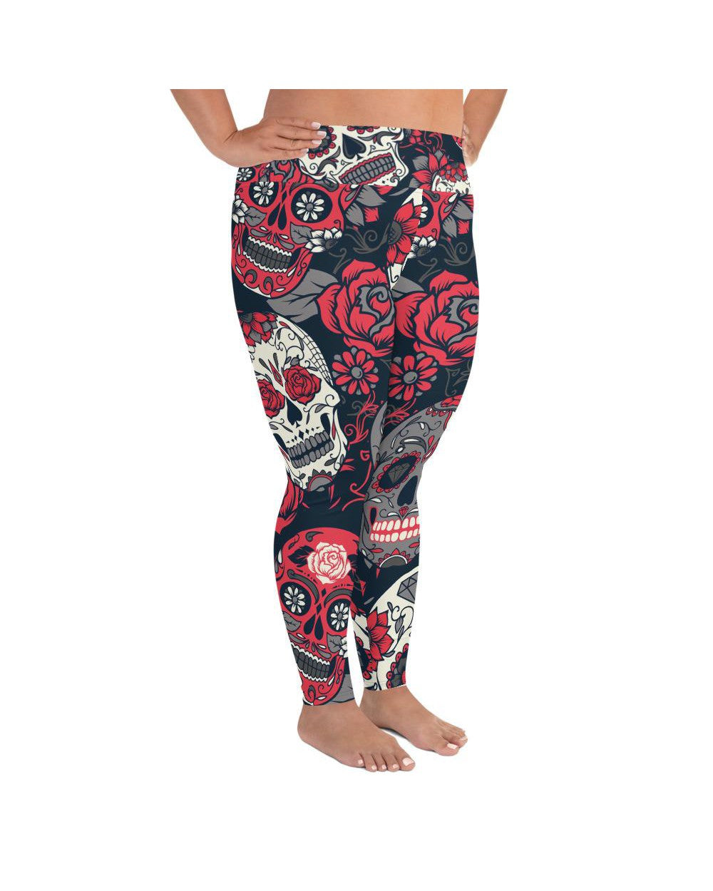 Pink Sugar Skull Plus Size Leggings | GearBunch