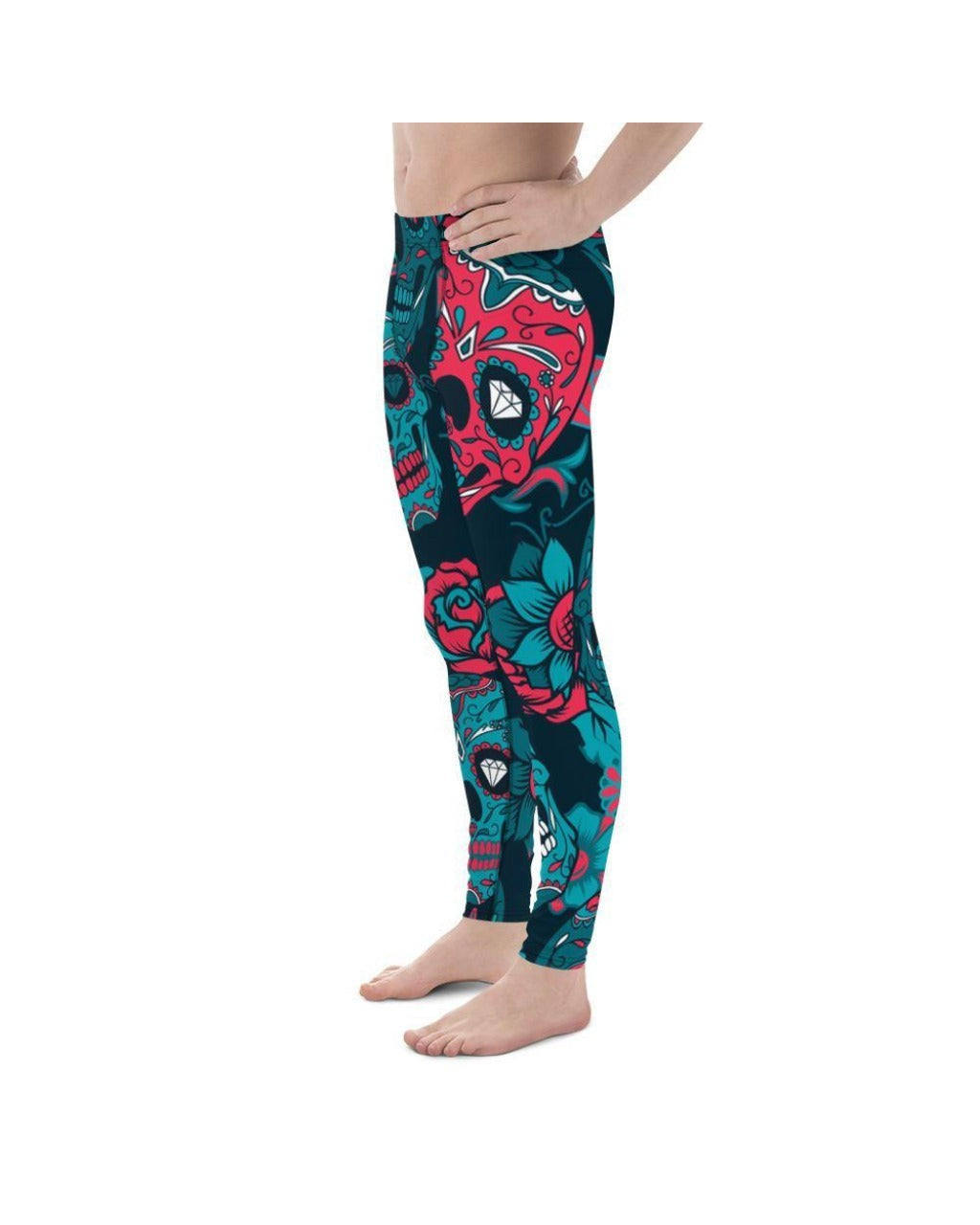 Blue Sugar Skull Meggings | GearBunch