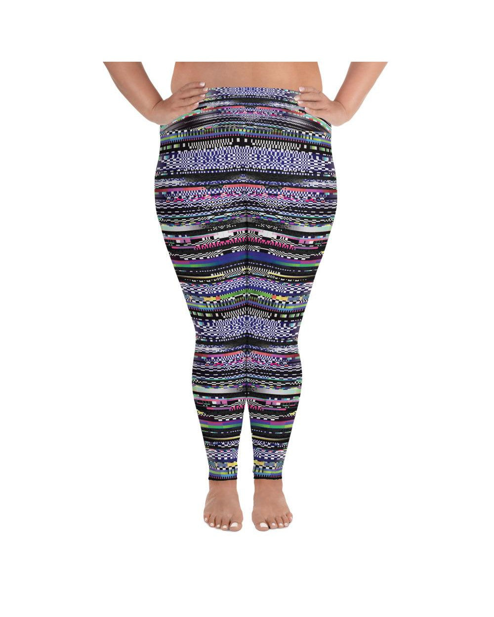 Glitch Plus Size Leggings | GearBunch
